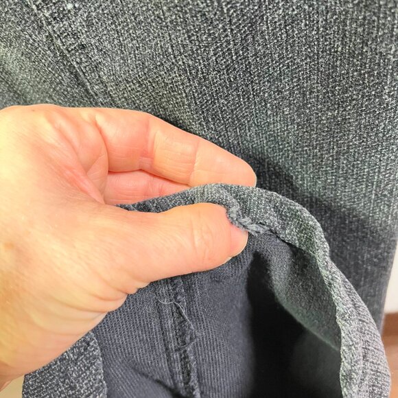 Vintage 90s Crossroads Size L Dark Grey Velvet Overalls Cotton - Picture 8 of 13